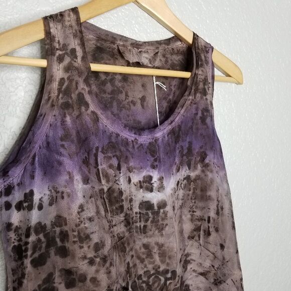Ma+Ch Marika Charles Amethyst Hand Dyed Silk Tank - Picture 6 of 15